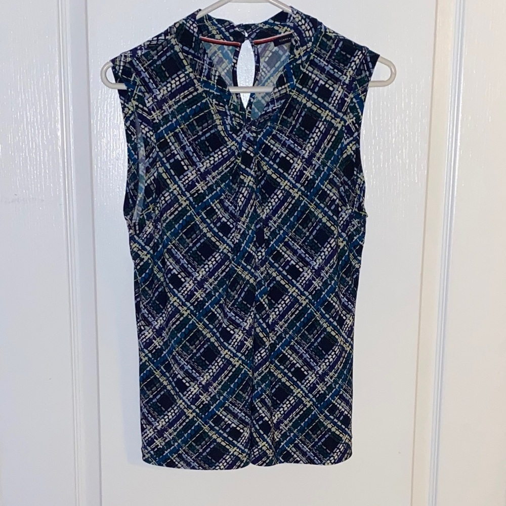 Tommy Hilfiger Plaid Sleeveless Women's Top
